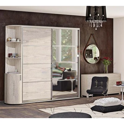 Sliding wardrobe 0.9m "From 4 parts" two-door with mirror